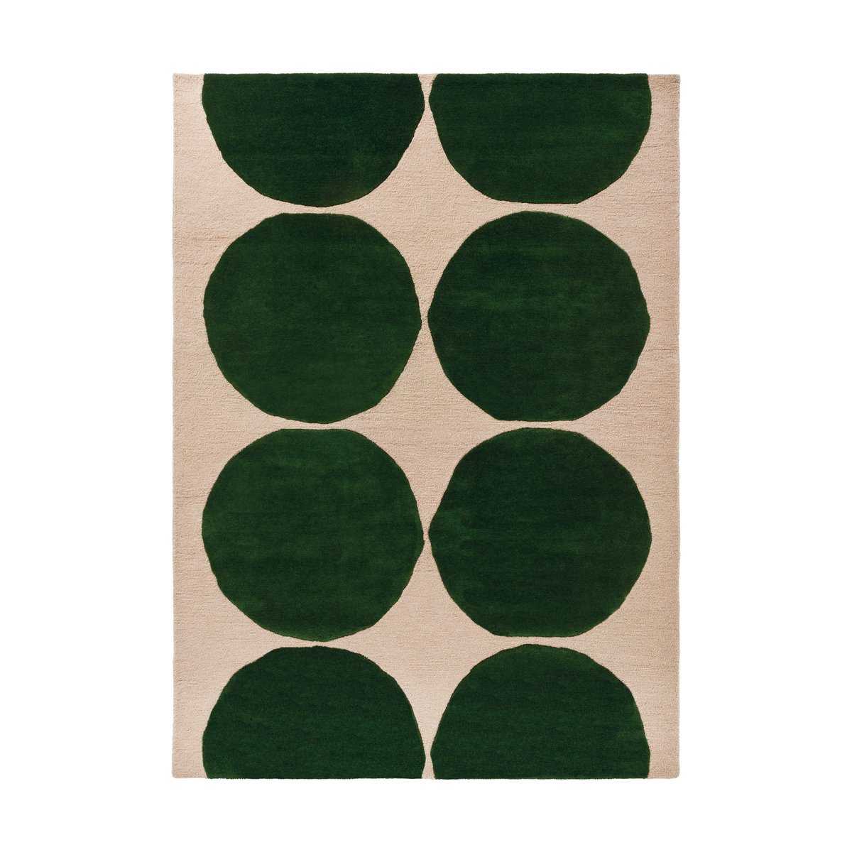 Marimekko Iso Kivet wollen vloerkleed Green, 140x200 cm