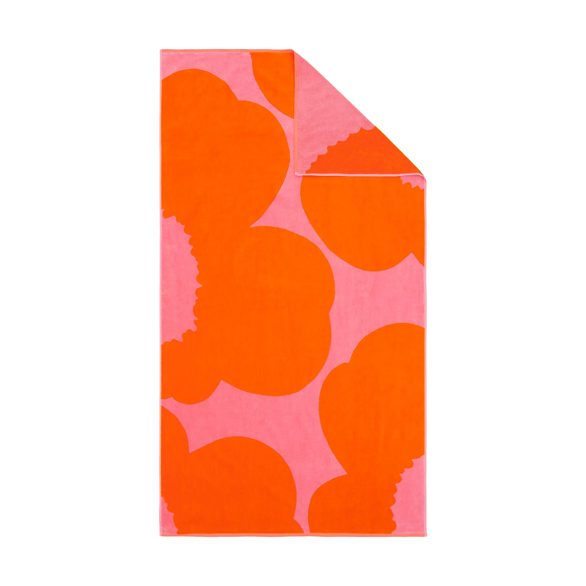 Iso Unikko badhanddoek, Pink-orange red, 100x180 cm Marimekko