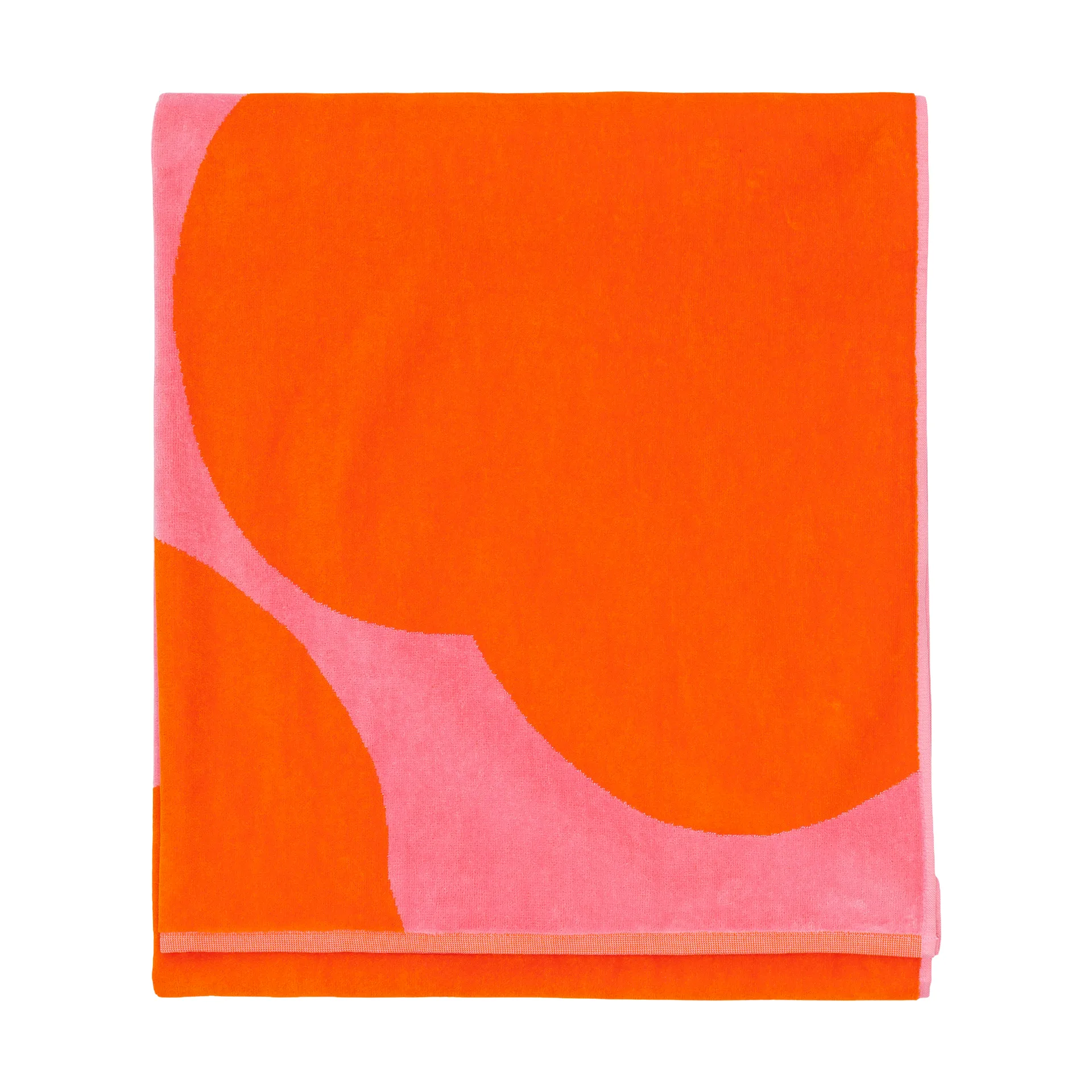 Iso Unikko badhanddoek, Pink-orange red, 100x180 cm Marimekko