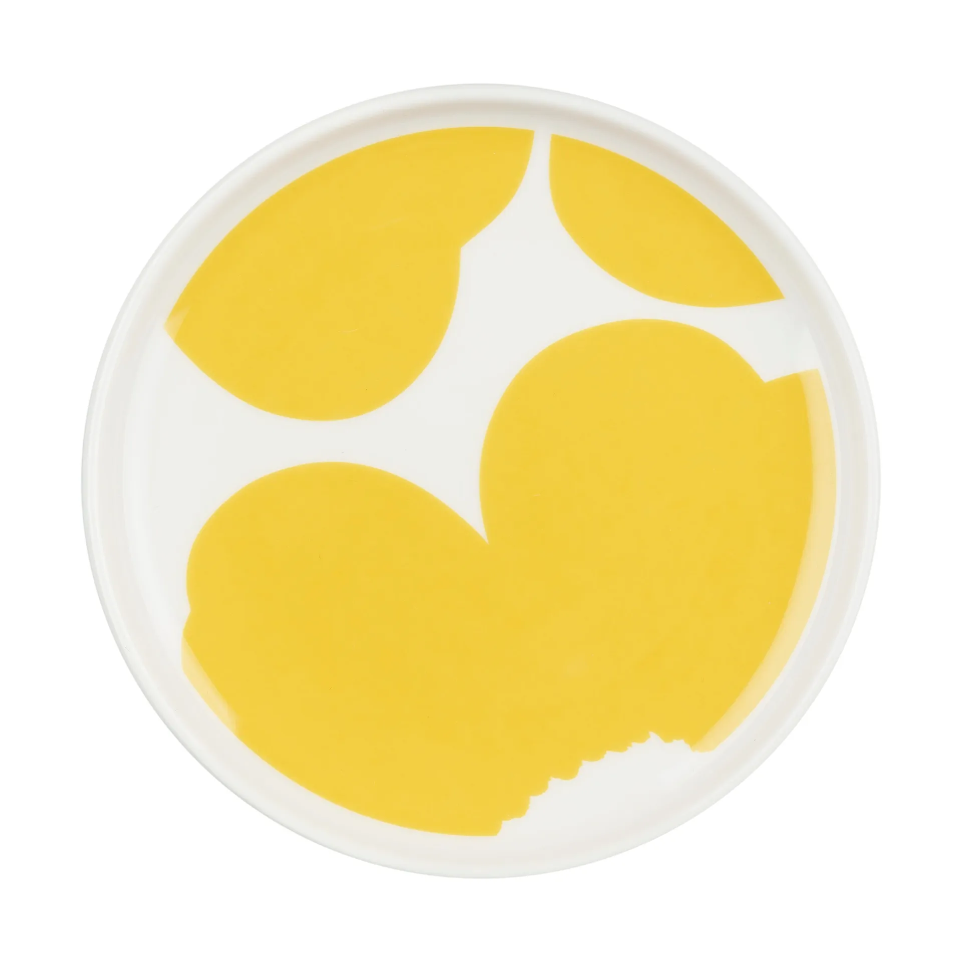 Iso Unikko schaal Ø13,5 cm, White-spring yellow Marimekko