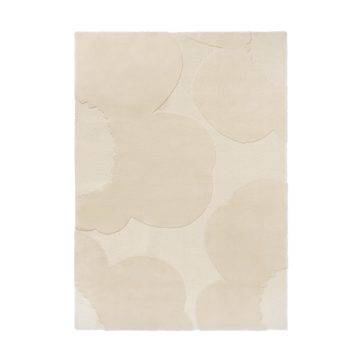 Marimekko Iso Unikko wollen vloerkleed Natural White, 140x200 cm