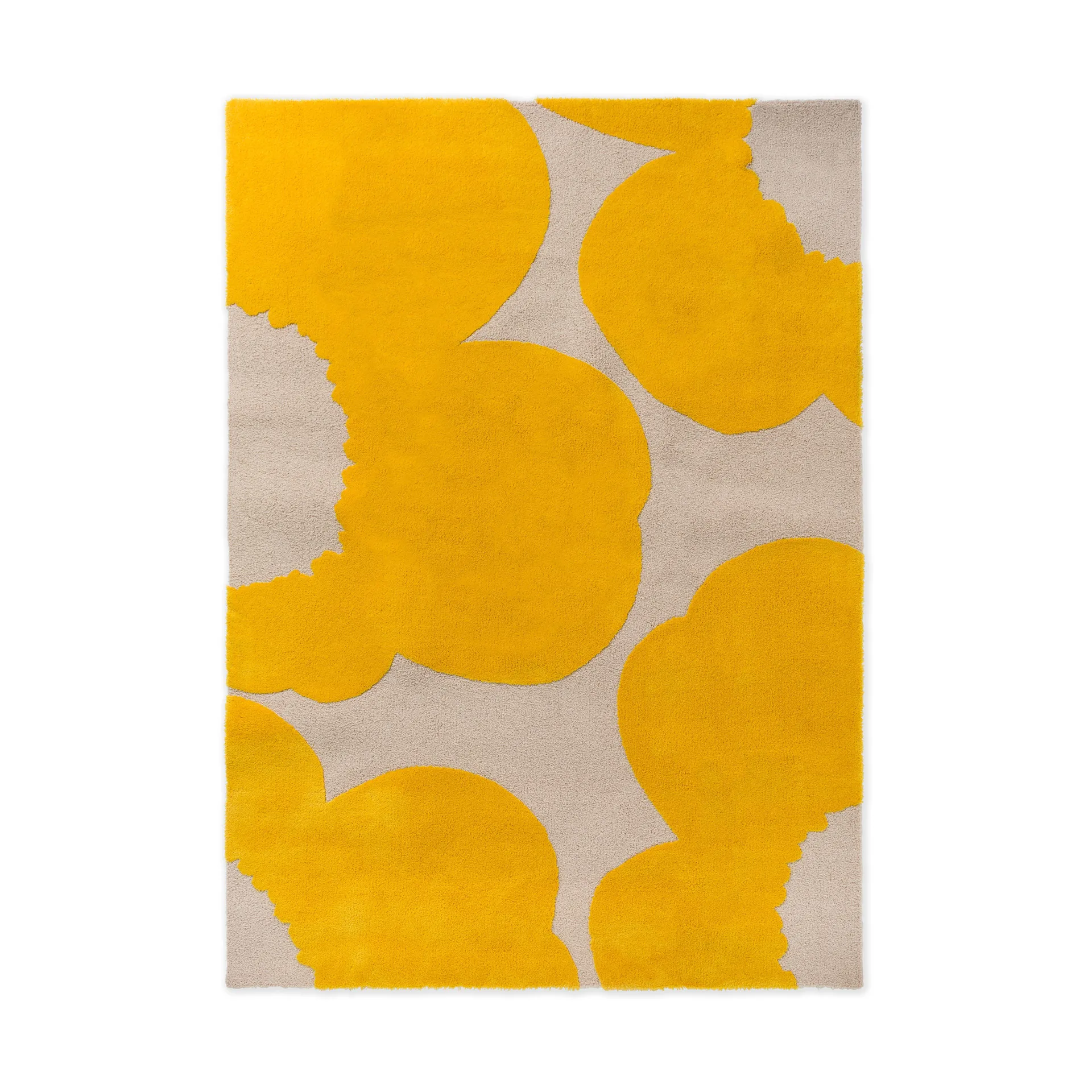 Iso Unikko wollen vloerkleed, Yellow, 170x240 cm Marimekko