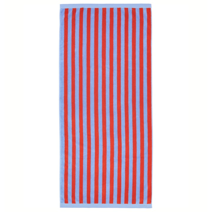 Kaksi Raitaa handdoek blauw-rood - 70x150 cm - Marimekko