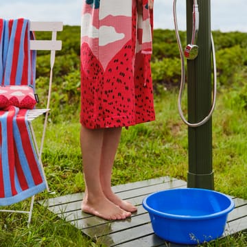 Kaksi Raitaa handdoek blauw-rood - 70x150 cm - Marimekko
