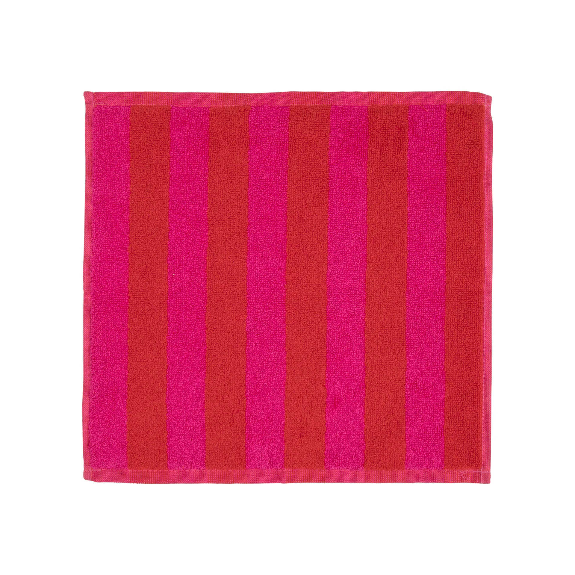 Kaksi Raitaa handdoek rood, Mini handdoek Marimekko