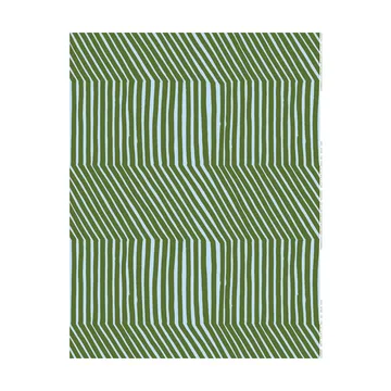 Kalasääski katoenen stof - Forest green-light blue - Marimekko