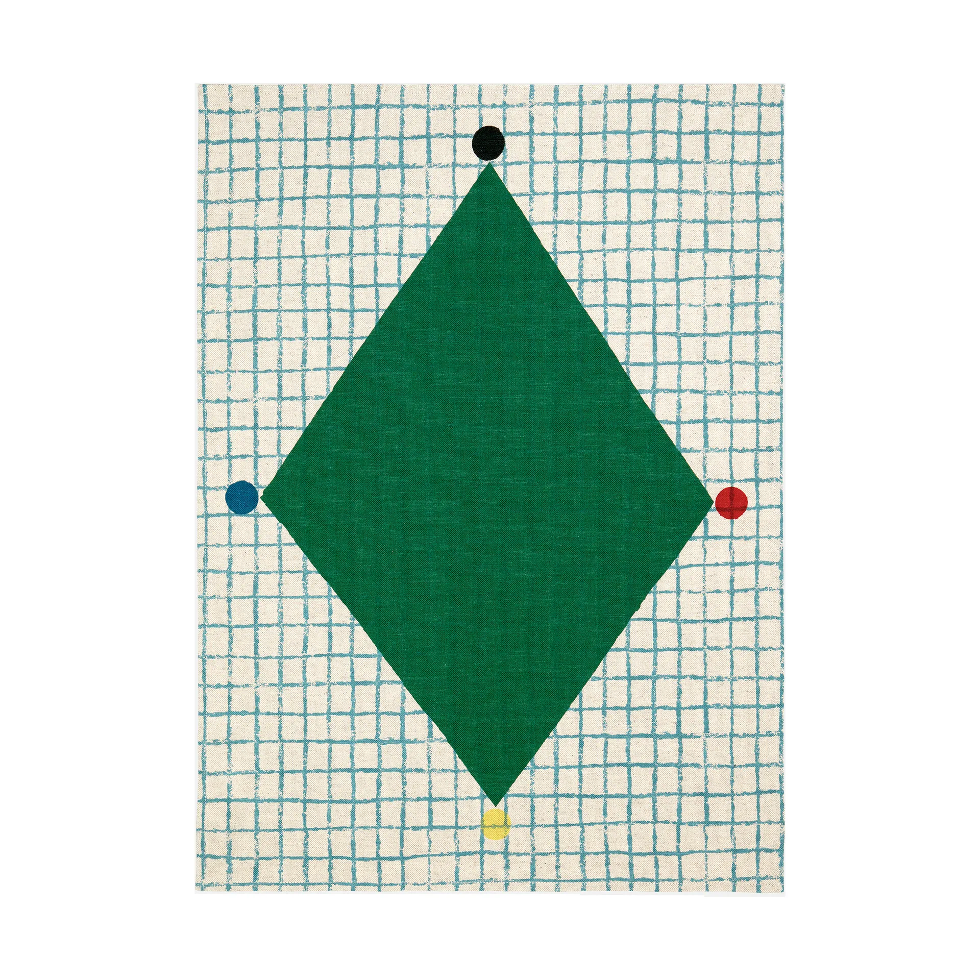 Kalendi & Losange keukenhanddoek 43x60 cm 2-delig, Cotton-red-green Marimekko