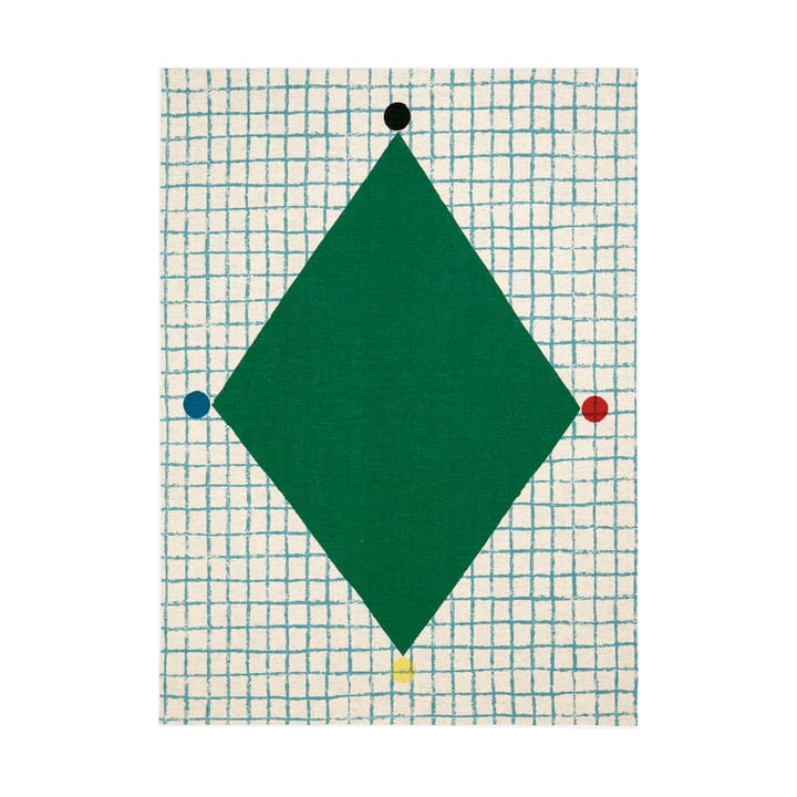 Kalendi & Losange keukenhanddoek 43x60 cm 2-delig, Cotton-red-green Marimekko