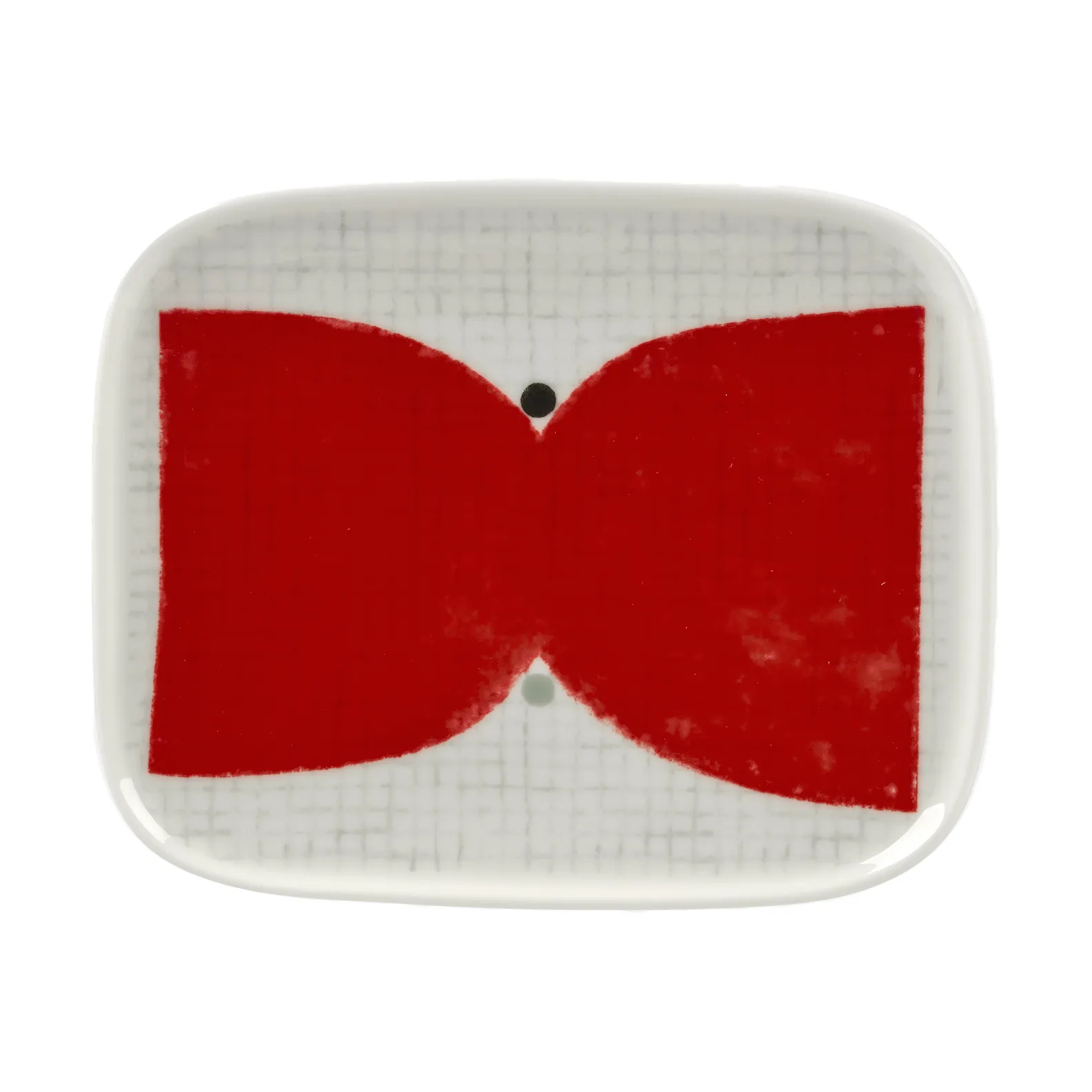 Kalendi schaal 12x15 cm, White-red-coal-sage Marimekko