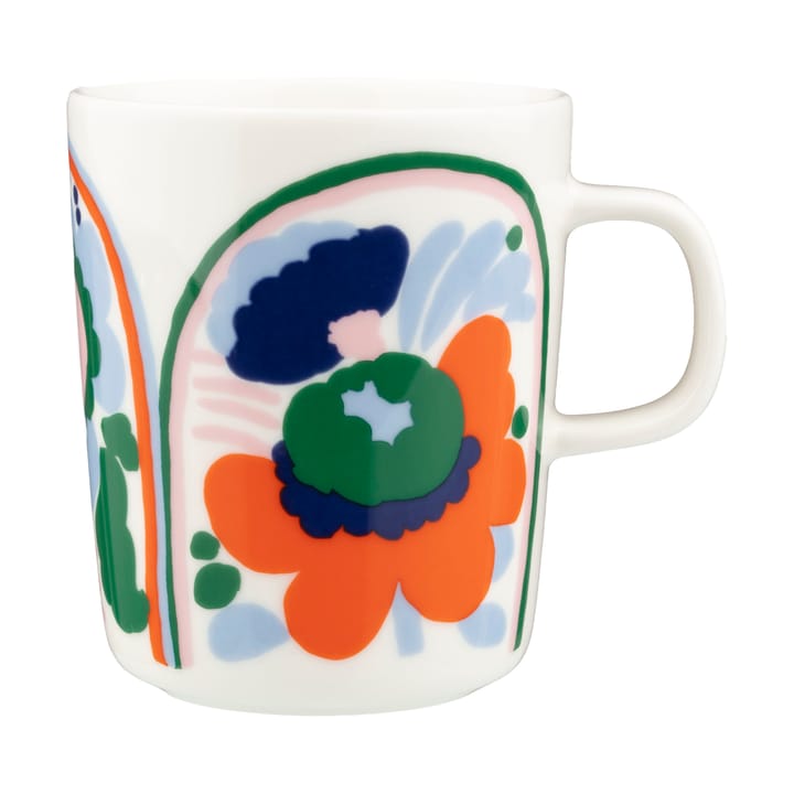 Karuselli mok 25 cl - White-light blue-orange - Marimekko
