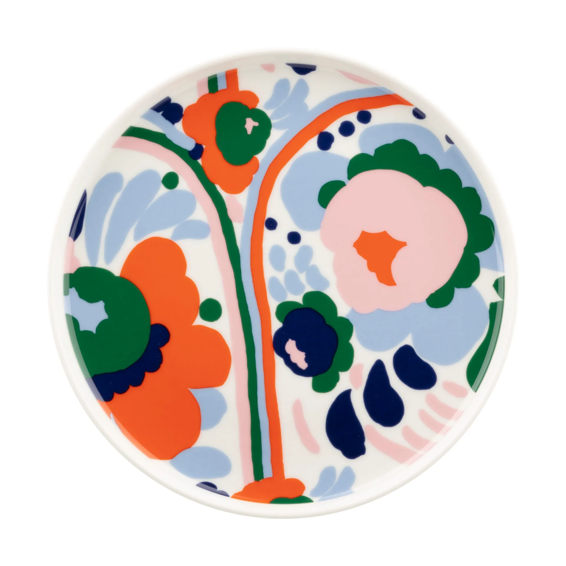 Karuselli serviesset 4-delig, White-orange-blue-emerald Marimekko