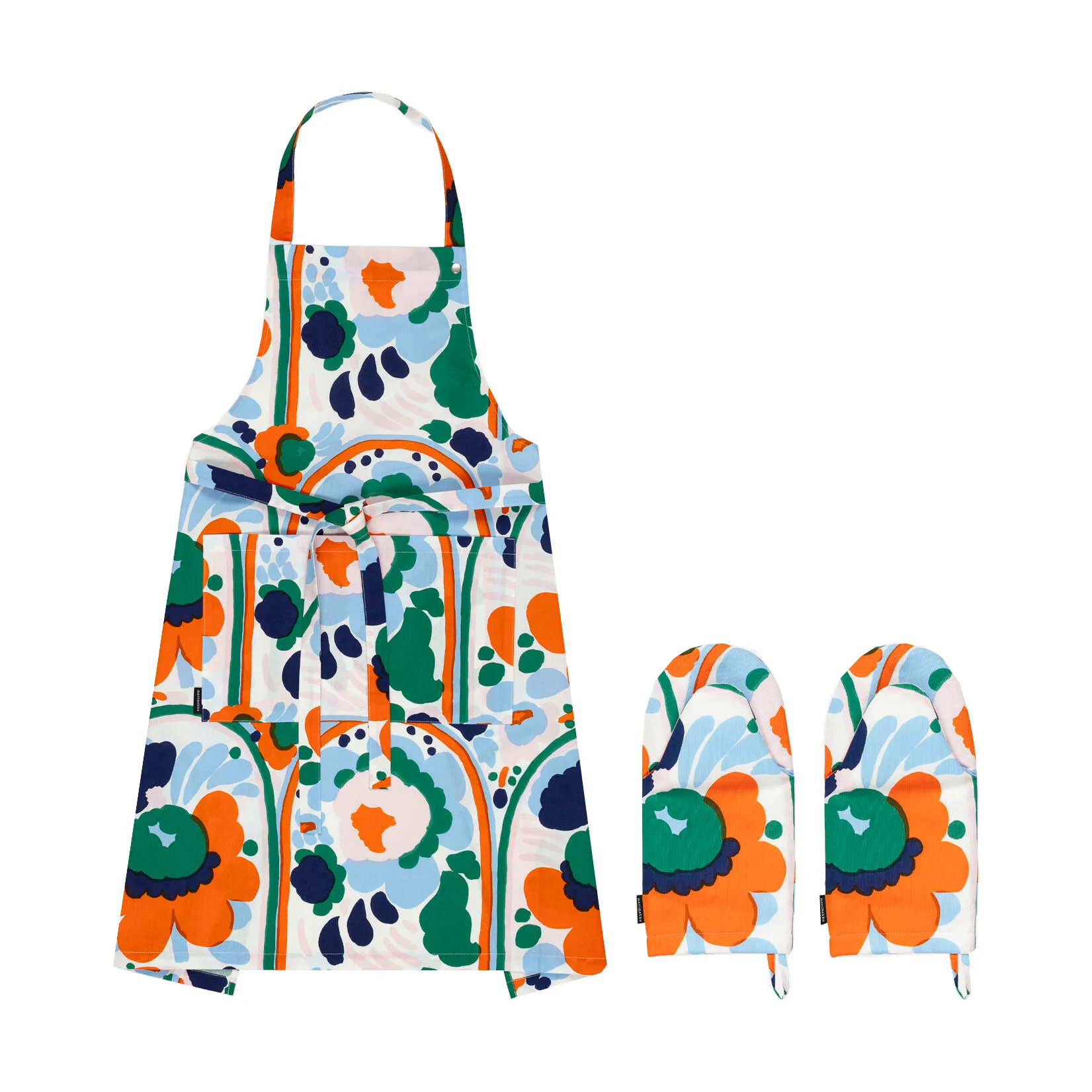 Karuselli textielset 3-delig, White-orange-blue-emerald Marimekko