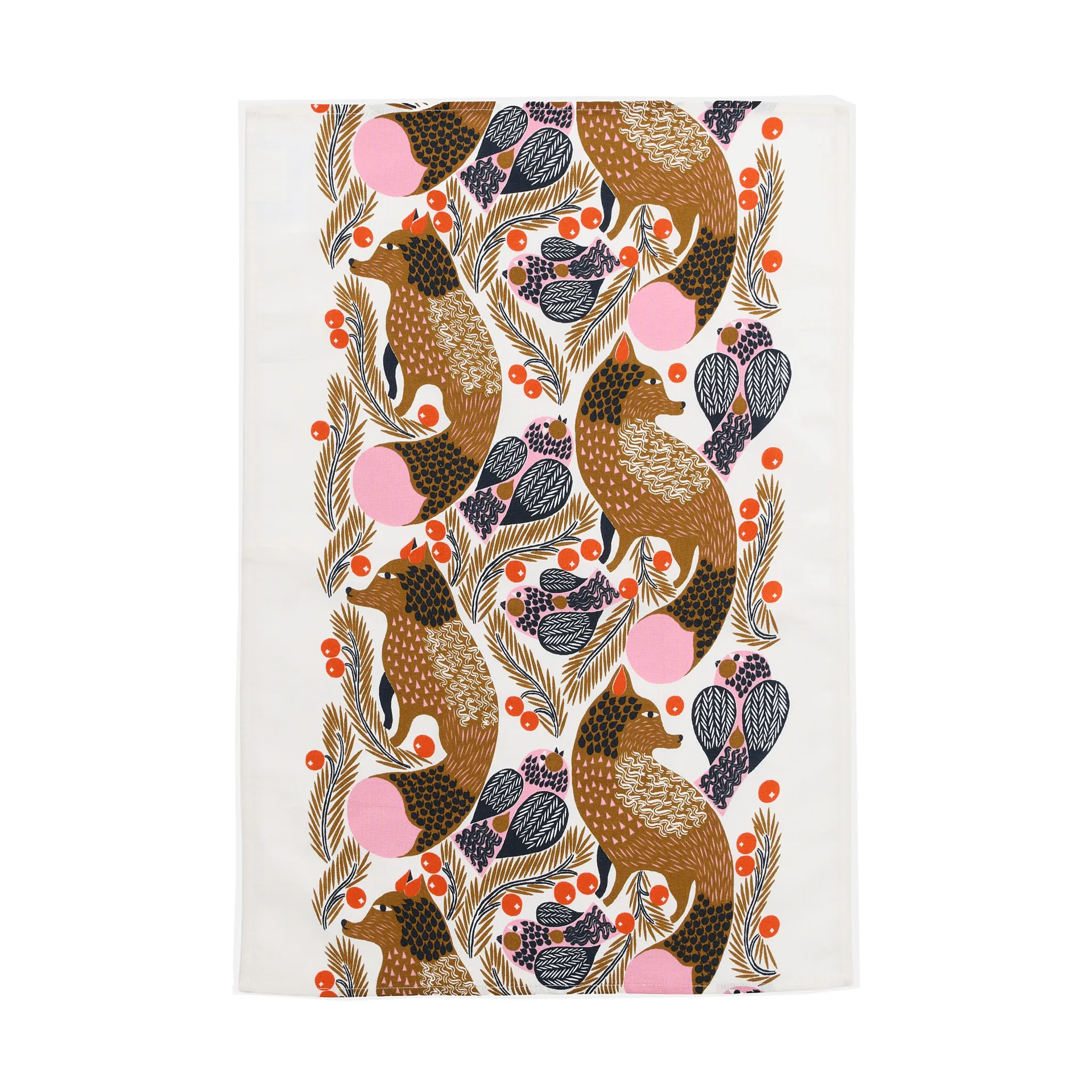 Ketunmarja keukenhanddoek 47x70 cm, White-multicolour Marimekko