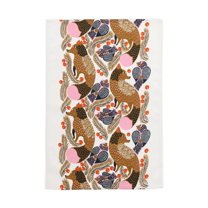 Ketunmarja keukenhanddoek 47x70 cm - White-multicolour - Marimekko