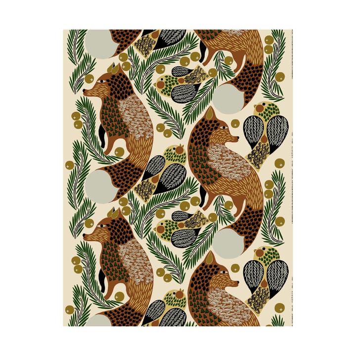 Ketunmarja stof linnen-katoen - Linen-gold-brown - Marimekko