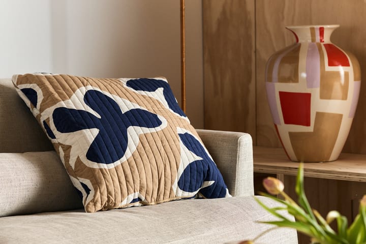 Kevätkiuru kussen 60x60 cm, Beige-donkerblauw Marimekko