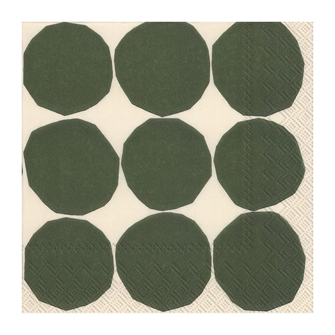 Kivet servet 33x33 cm 20-pack - Wit-groen - Marimekko