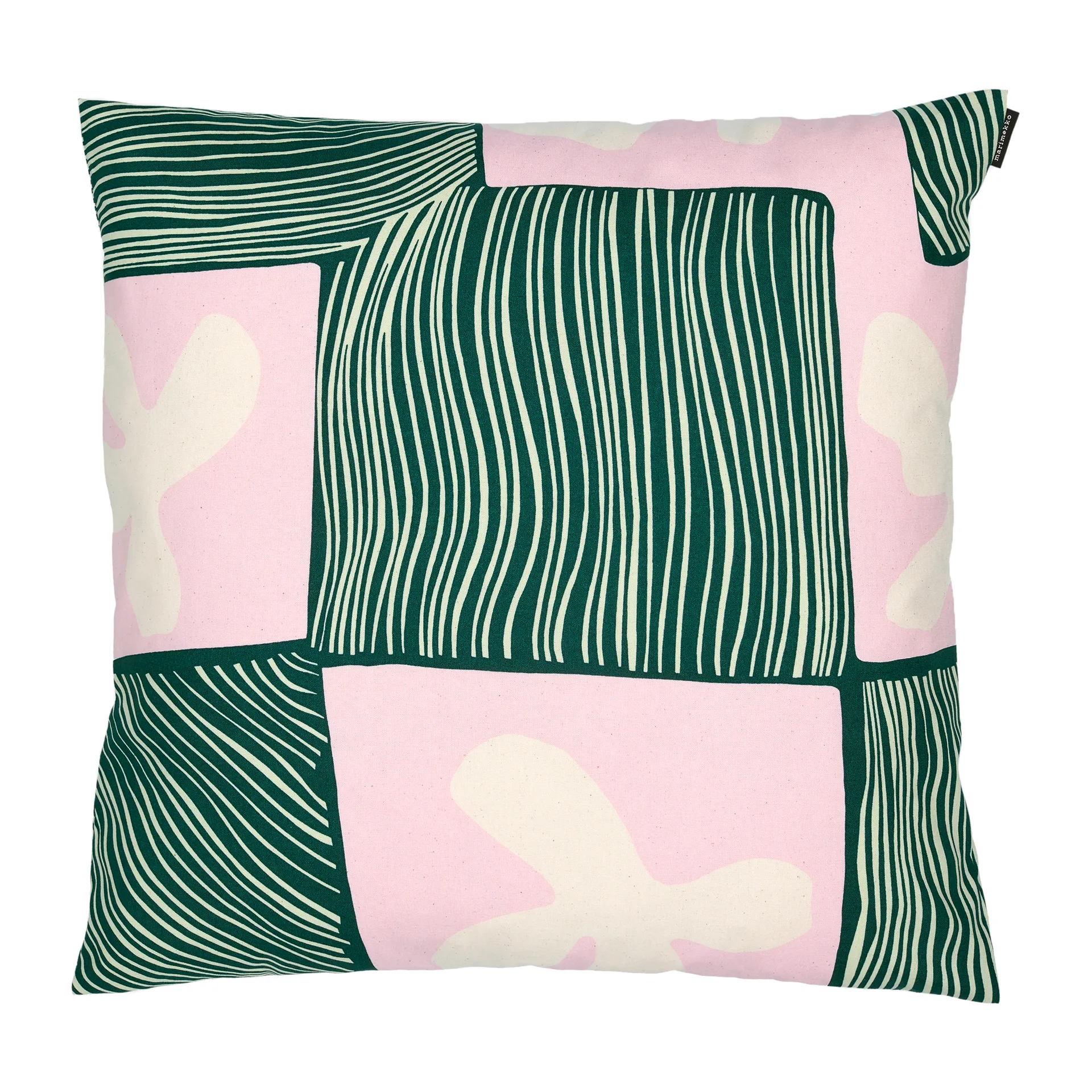 Korkeuksissa kussenhoes 50x50 cm, Groen-roze Marimekko