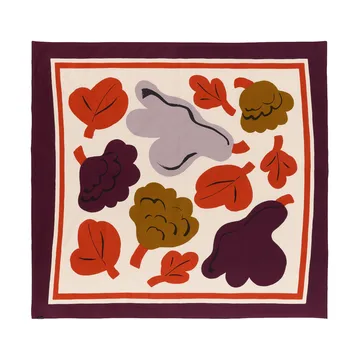 Kukasta Kukkaan doek - Hay-plum-bronze-terracotta, 140x140 cm - Marimekko