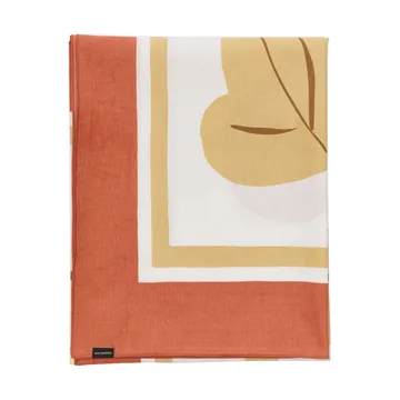 Kukasta Kukkaan doek - White-terrac-ochre-plum, 140x140 cm - Marimekko