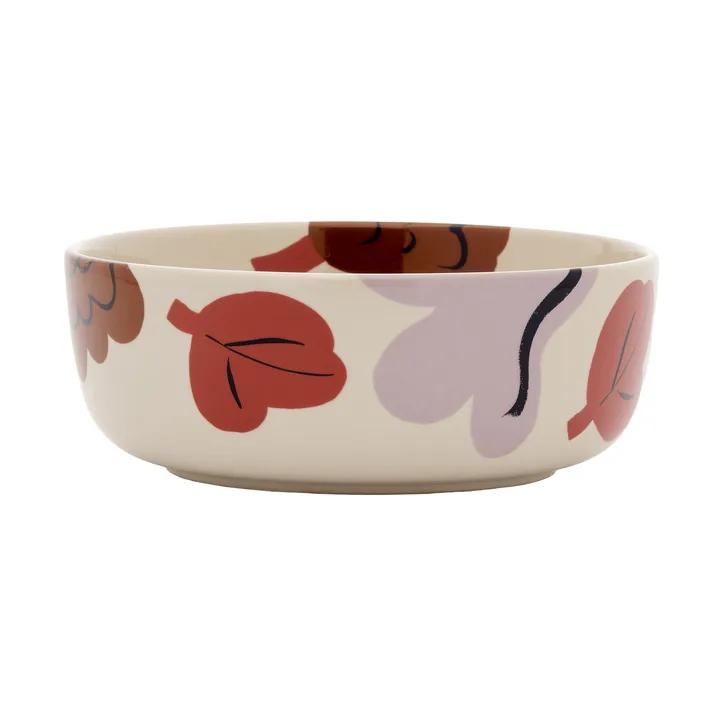 Kukasta Kukkaan schaal - Steengoed-plum-bronze-terracotta, 40 cl - Marimekko