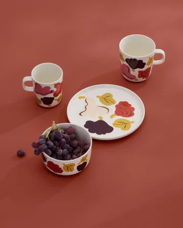 Kukasta Kukkaan schaal - White-pink-terrac-plum, 50 cl - Marimekko