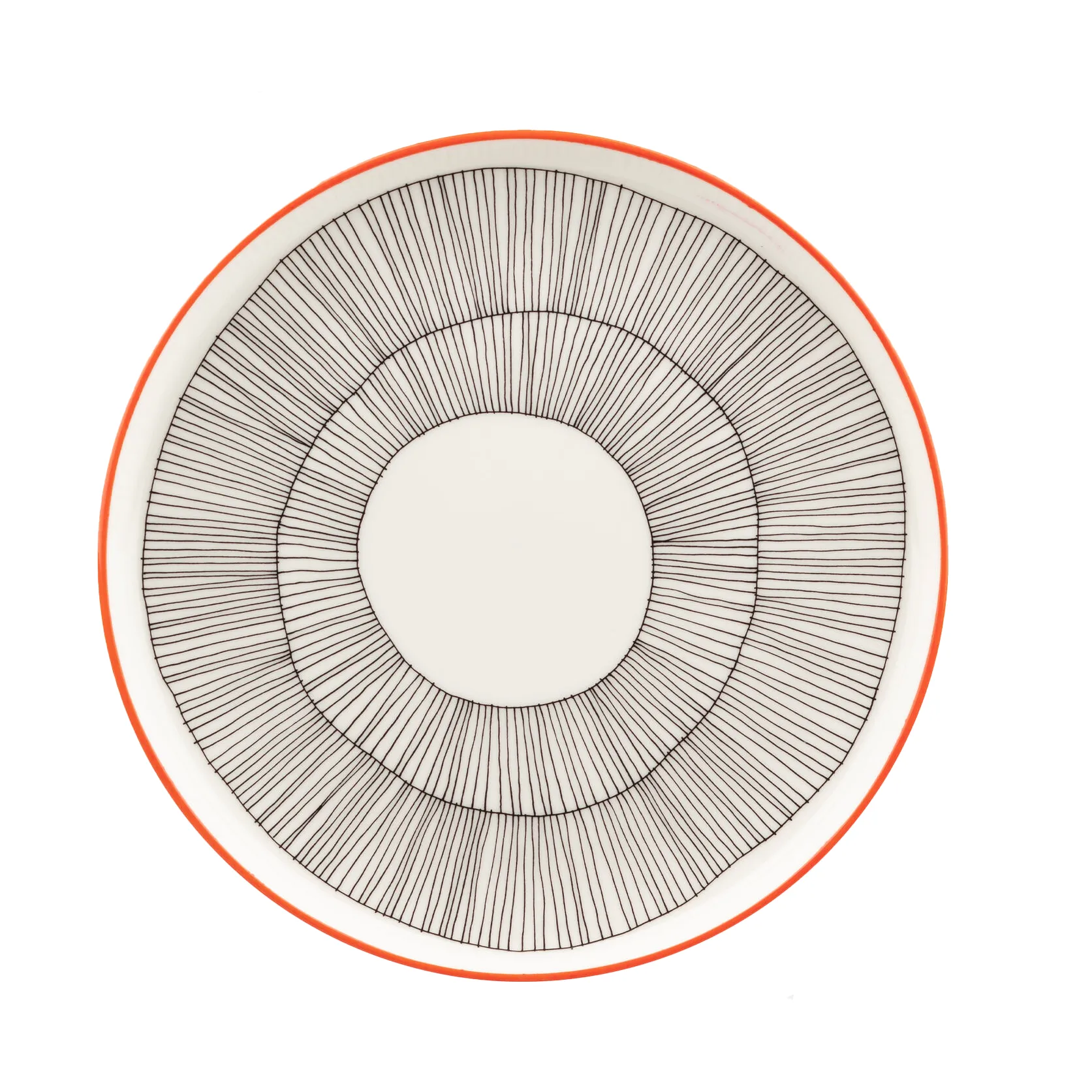 Kukat Puhkeavat bord Ø20 cm, White-black-orange Marimekko