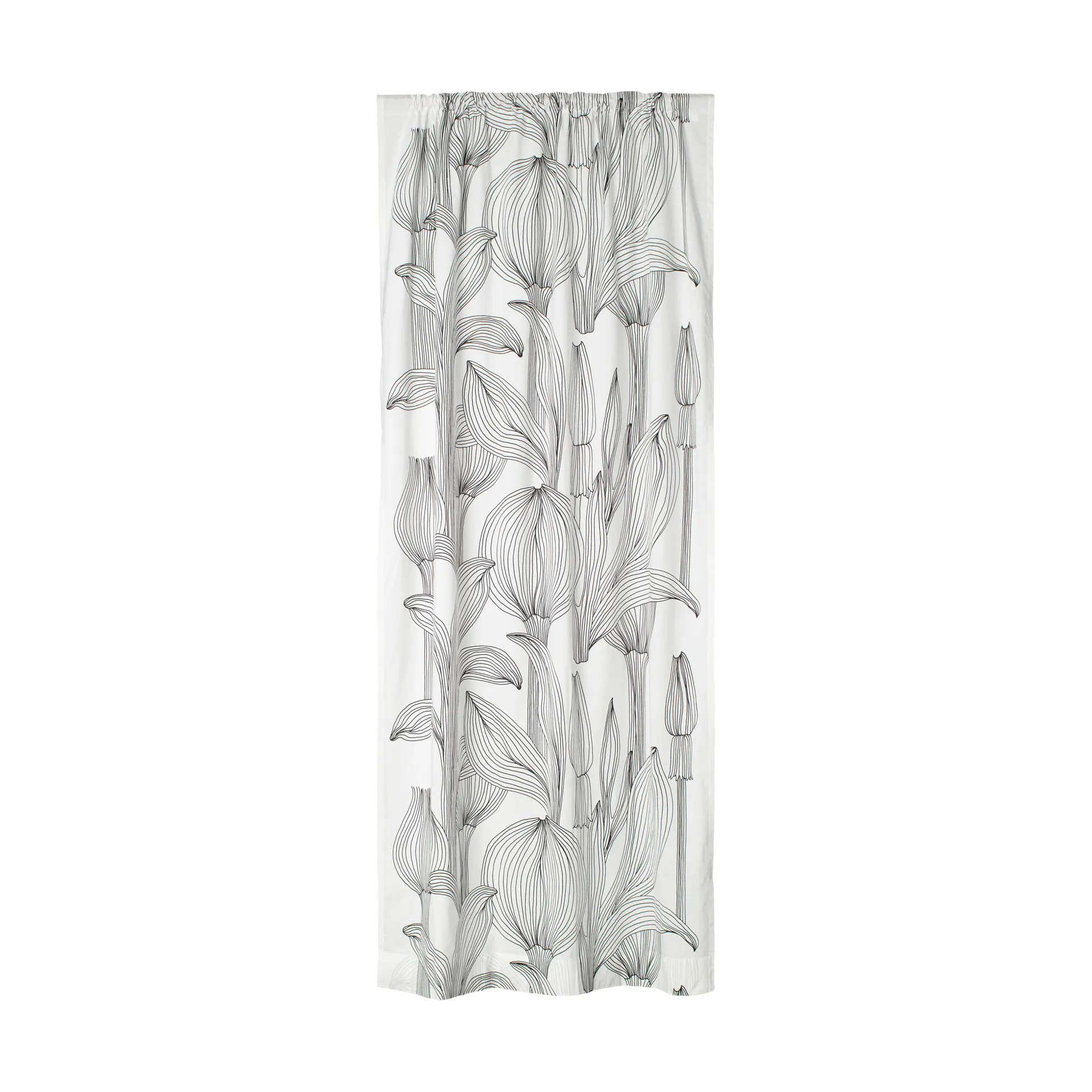 Kukat Puhkeavat kant-en-klaar gordijn 135x245 cm, White-black Marimekko