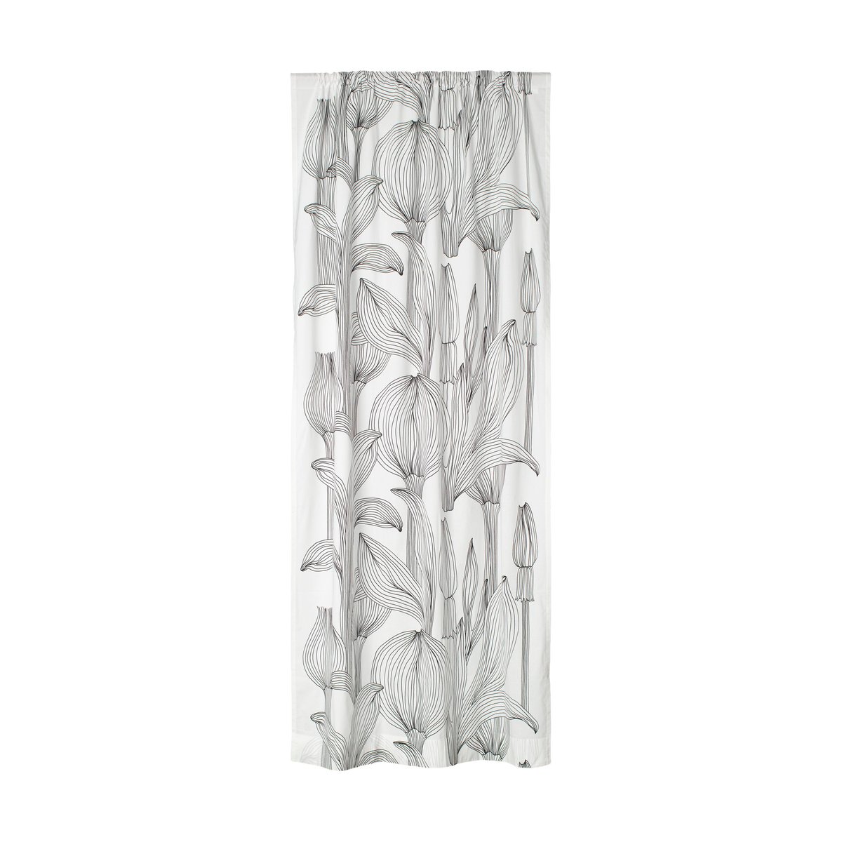 Marimekko Kukat Puhkeavat kant-en-klaar gordijn 135x245 cm White-black