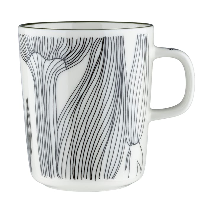 Kukat Puhkeavat mok 25 cl - White-forest green-black - Marimekko