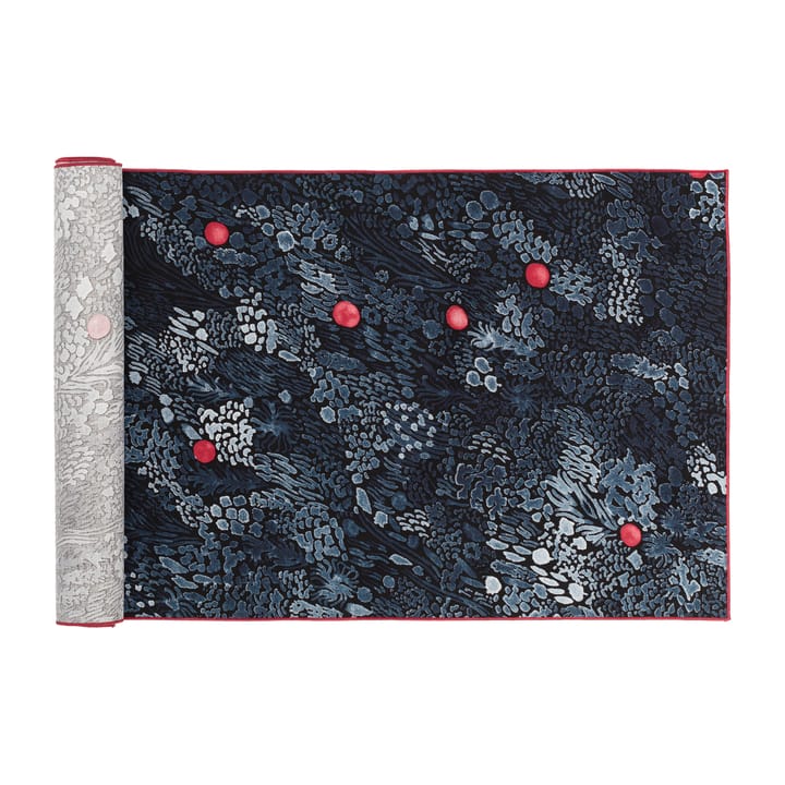 Kurjenmarja tafelloper 47x150 cm - Zwart-blauw-rood - Marimekko