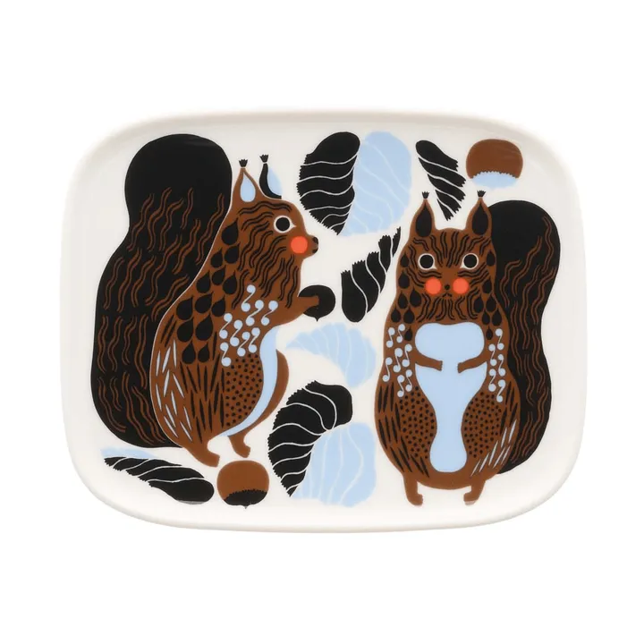 Kurre bord - White-brown-black-light blue - Marimekko