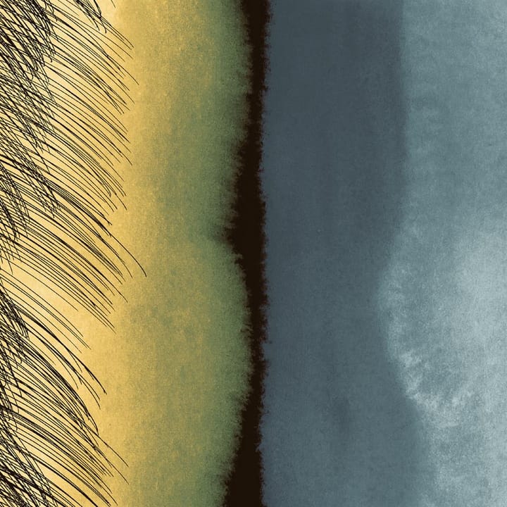 Kuuskajaskari stof, grijs-geel-zwart Marimekko