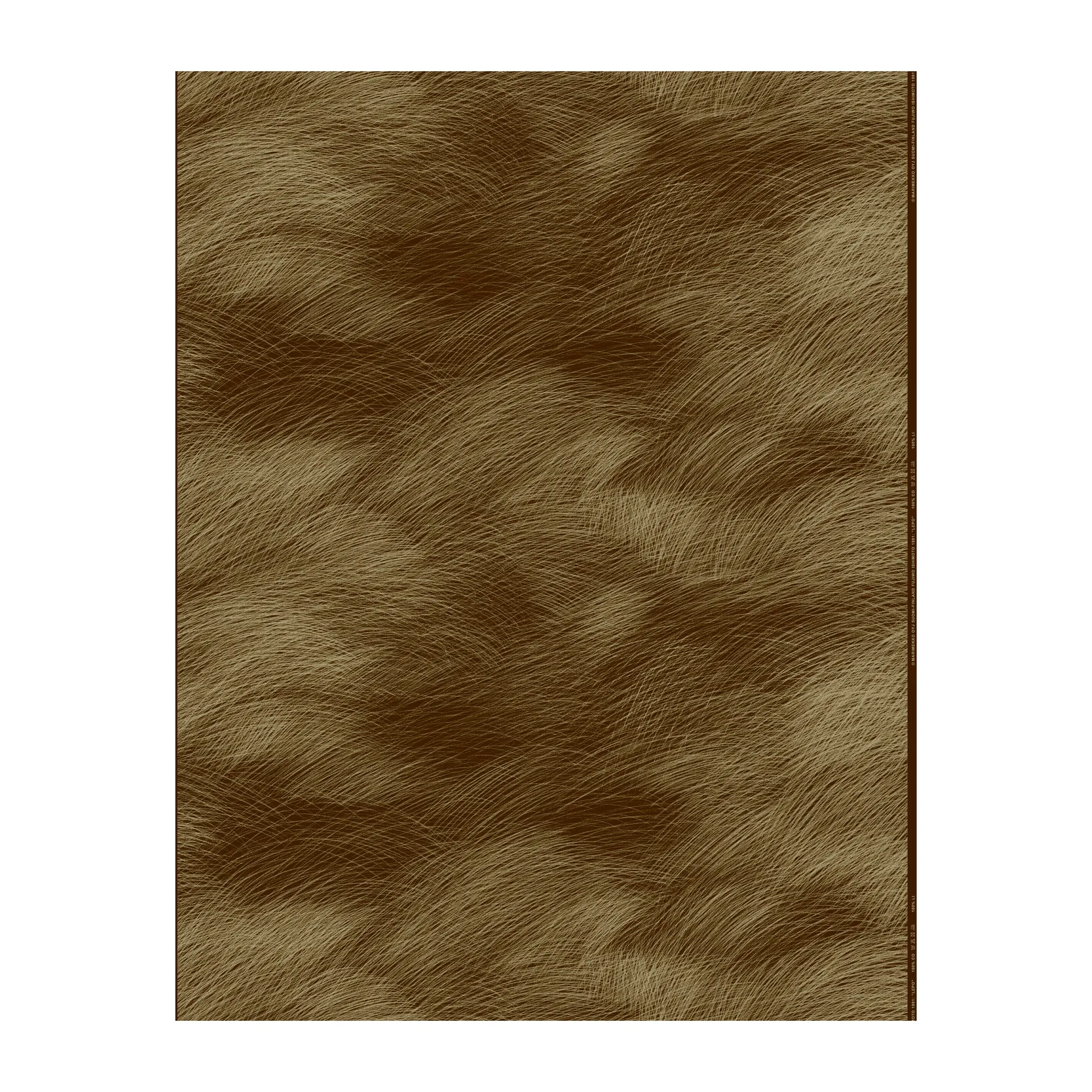 Lepo stof satijn, Donkerbruin-goud Marimekko