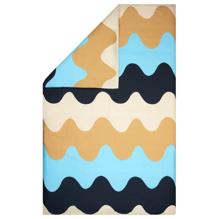 Lokki dekbedovertrek 150x210 cm - Beige-blauw - Marimekko