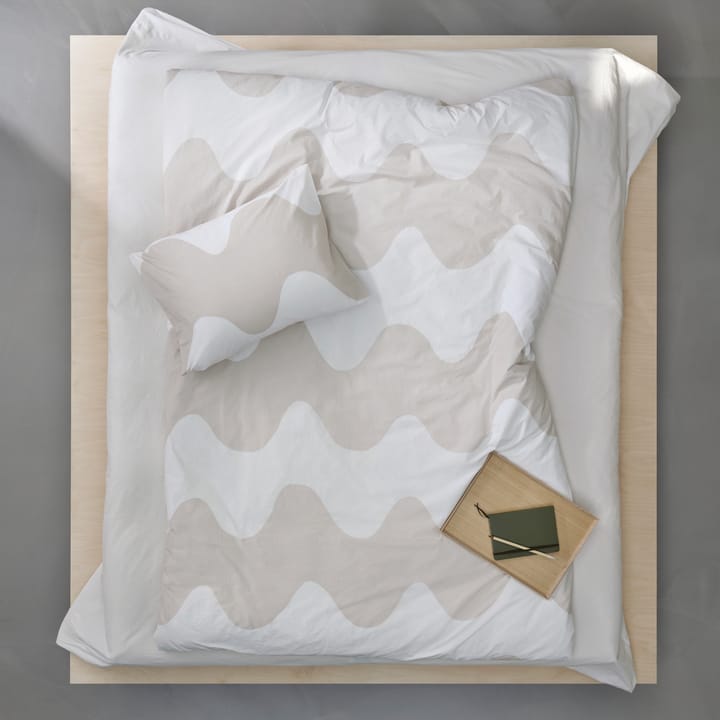 Lokki dekbedovertrek 150x210 cm, Beige-wit Marimekko