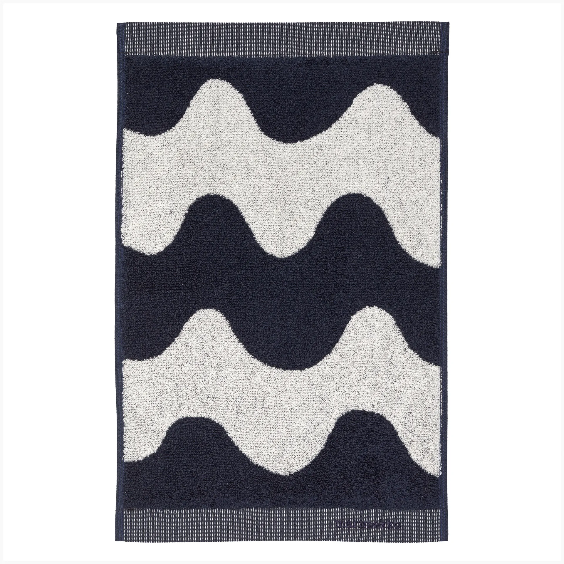 Lokki handdoek donkerblauw-wit, 30x50 cm Marimekko