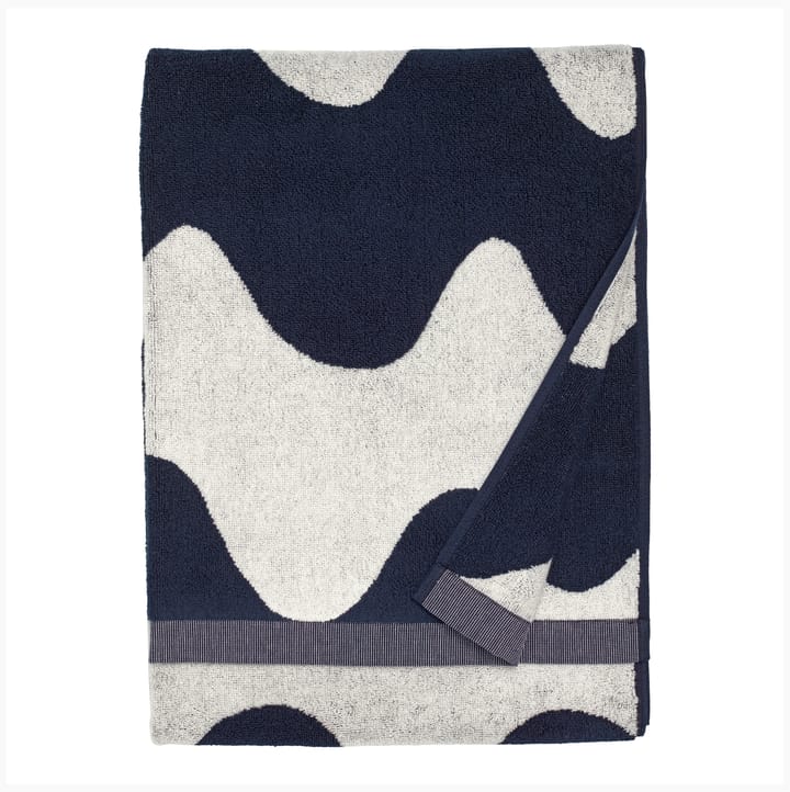 Lokki handdoek donkerblauw-wit - 70x140 cm - Marimekko