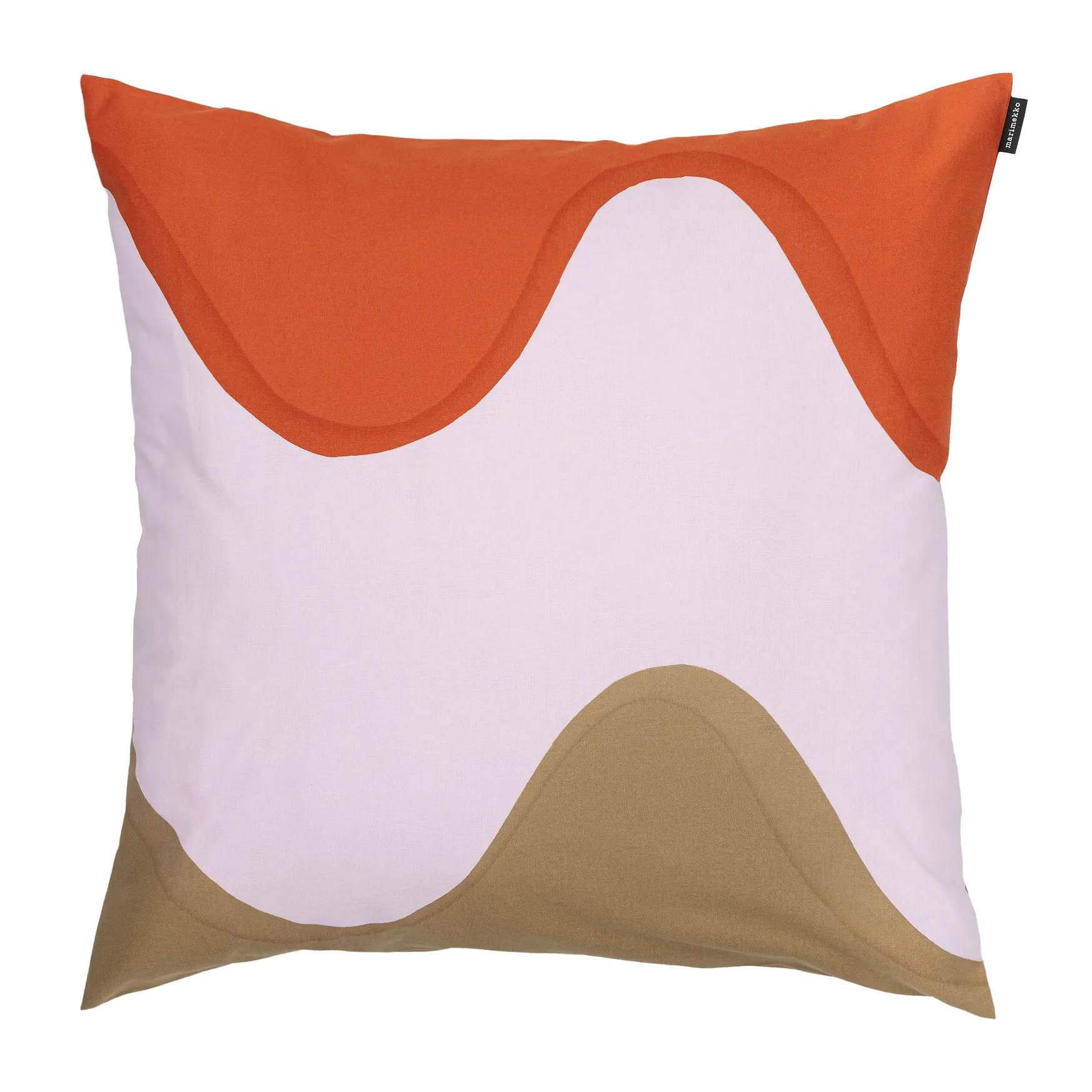 Lokki kussenhoes 50x50 cm, Rood-bruin-groen Marimekko