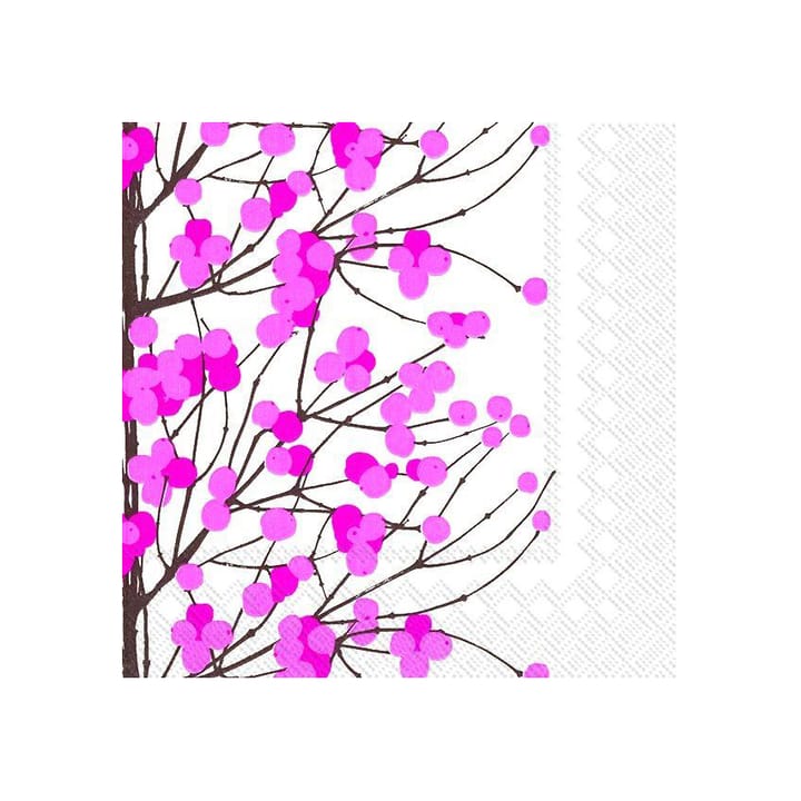 Lumimarja servet 40x40 cm 20-pack - Wit-roze - Marimekko