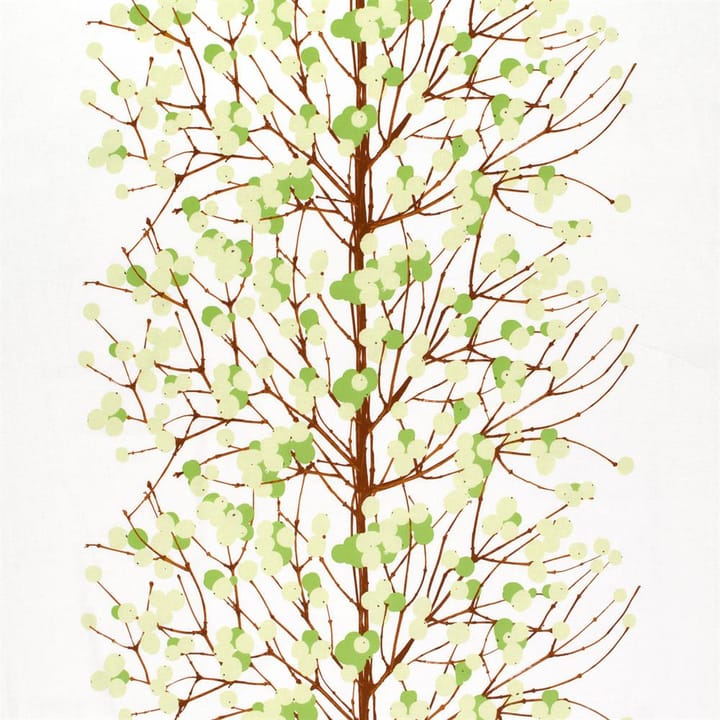 Lumimarja stof, wit/groen/bruin Marimekko