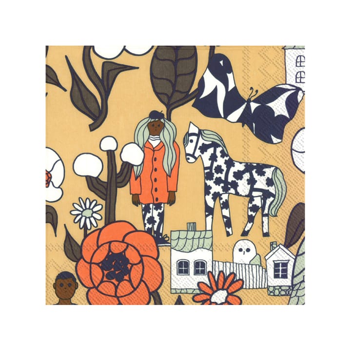 Marikylä servet 20-pack - Cream - Marimekko