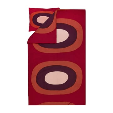 Melooni dekbedovertek 210x150 cm - rood-bruin-paars - Marimekko