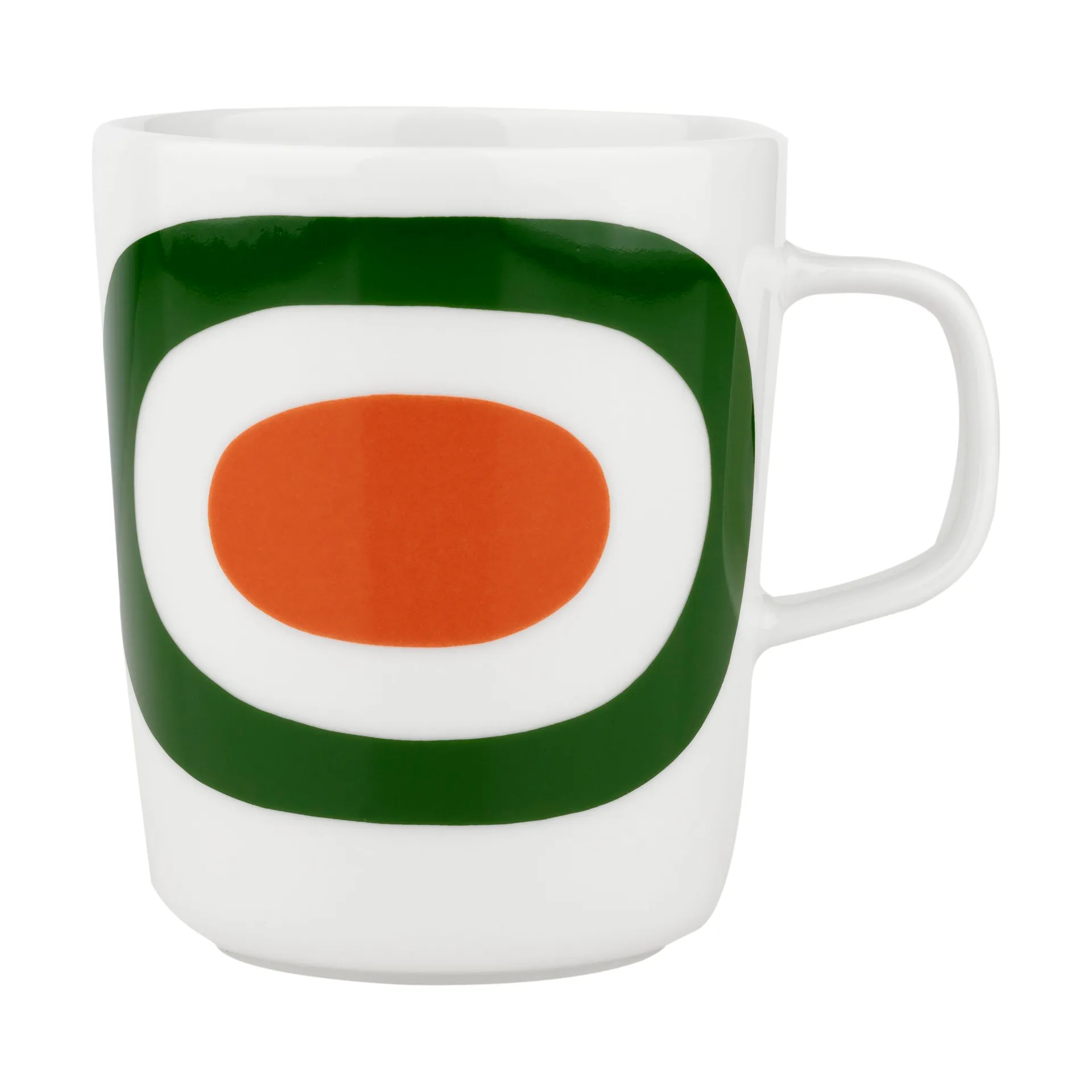 Melooni mok 25 cl, White-green-orange Marimekko