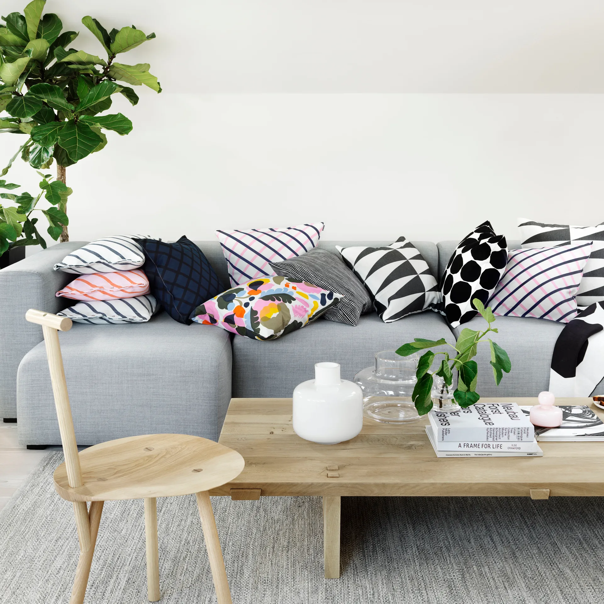 Ming vaas, wit Marimekko
