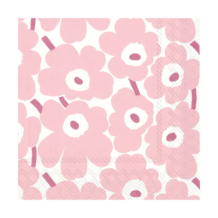 Mini Unikko servetten 20-pack - Lichtroos - Marimekko