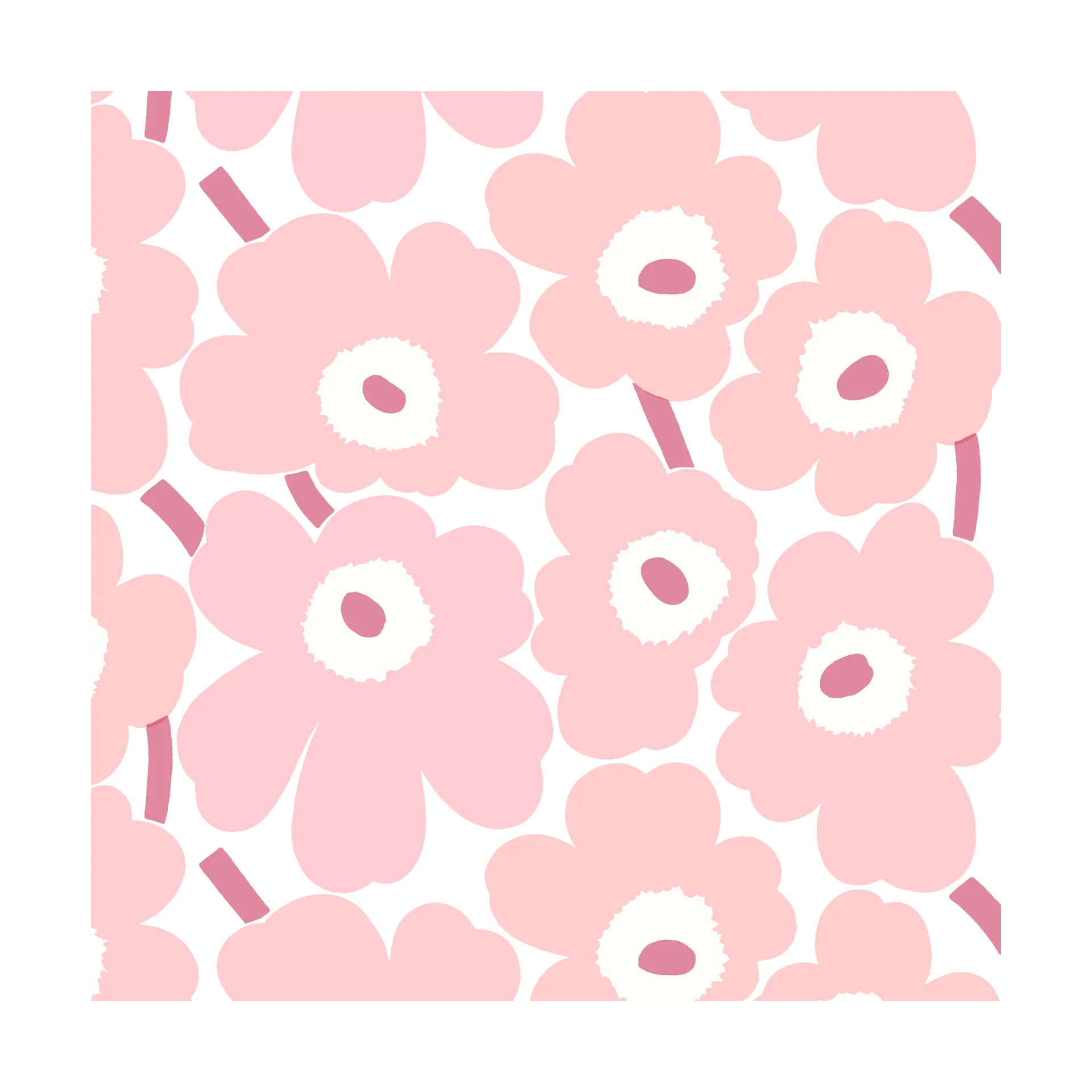 Mini Unikko servetten 20-pack, Light Pink Marimekko