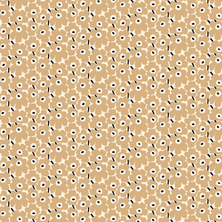 Mini-Unikko stof - Natuurwit-beige-blauw - Marimekko
