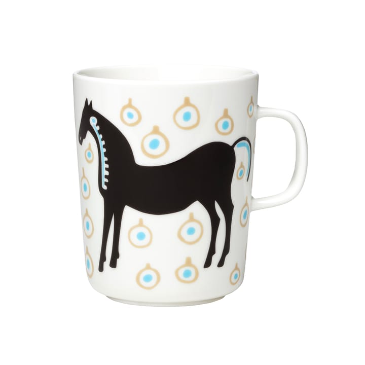 Musta Tamma mok 25 cl, Wit-bruin-beige Marimekko