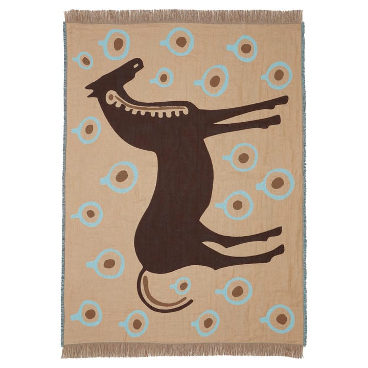 Musta Tamma plaid 130x180 cm, Bruin-wit-blauw Marimekko